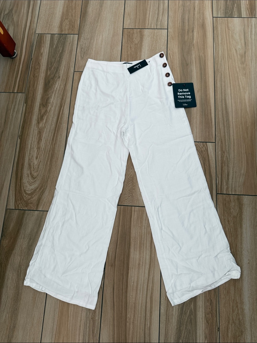 Lulu's White High-Rise Trousers